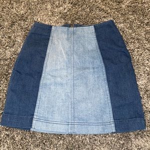Free people denim mini skirt